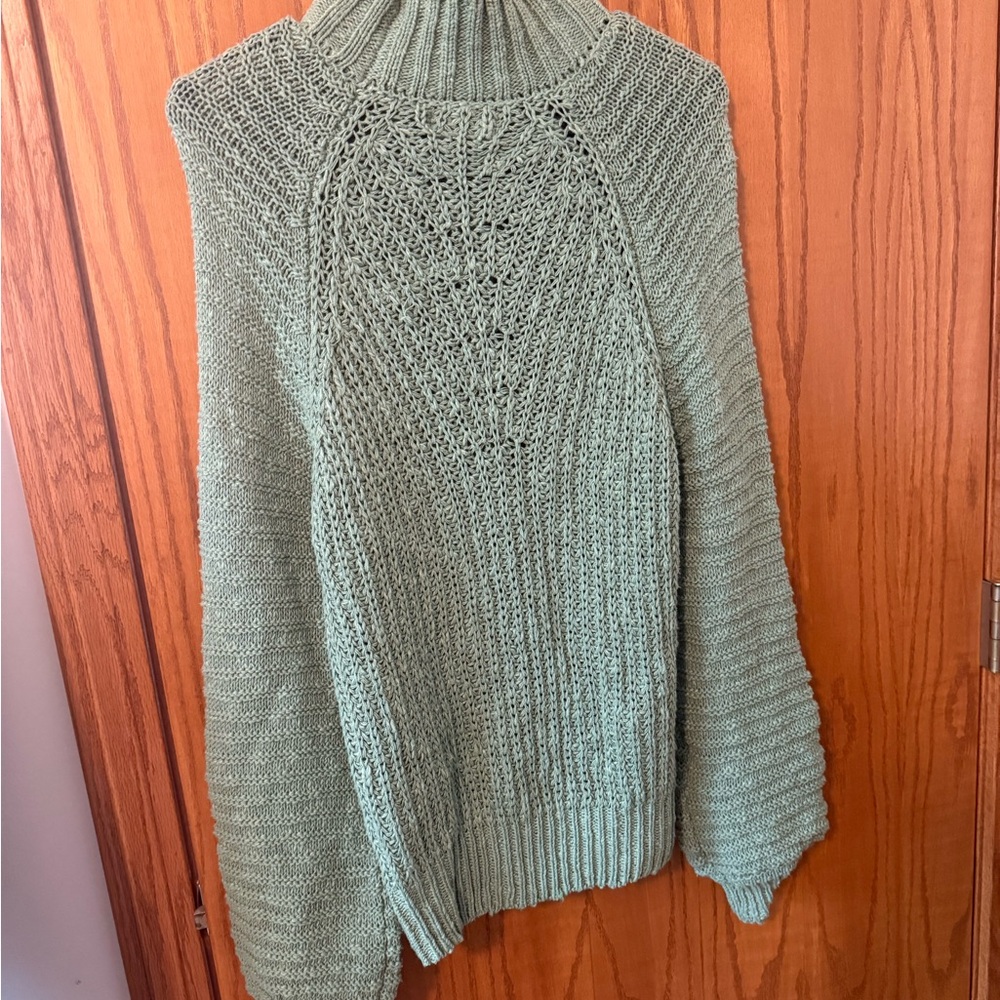 Altar'd State Green Turtleneck Sweater Cozy Knit